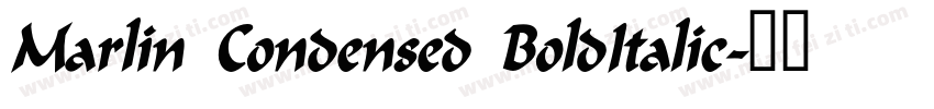 Marlin Condensed BoldItalic字体转换